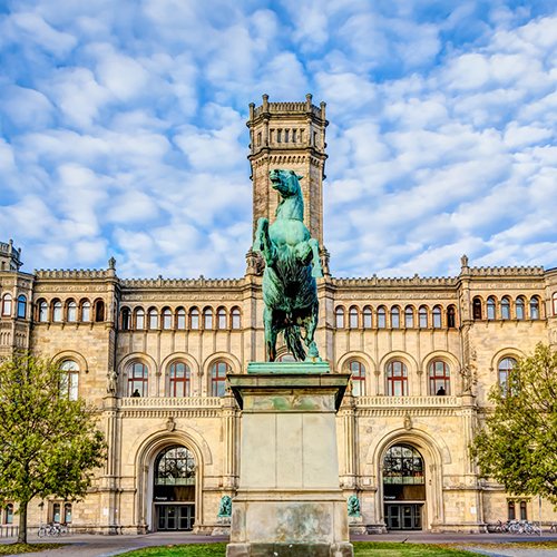 Leibniz University Hannover, founded in 1831 in Germany, is a leading research institution offering programs in engineering, natural sciences, humanities, and social sciences. It is known for innovation, international collaboration, and its strong ties to industry.